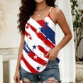thumbnail image 4 of Tank Tops for Women American Flag Star Patriotic Tanks US 250th Anniversary Sleeveless Shirts White 2XL, 4 of 5