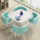 thumbnail image 5 of Modern Round Dining Table Set Chairs Lunch Kitchen Nordic Luxury Dining Table Magazine Mesas De Comedor Living Room Furniture My Lux Decor Round, 5 of 59