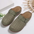 thumbnail image 6 of Daolelai Summer Wedge Heel Open Toe -On Thick Bottom Solid Color Breathable Large Size Women's Sandals Slippers, 6 of 7