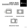 thumbnail image 4 of Mainstays Modern Abstract Low Pile Area Rug, White and Silver, 5 ft x 7 ft, for Bedroom, Living Room, Dining Area., 4 of 5