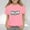Pink, variant on Spazoro Toddler Girls T-shirts, Love Mom Summer Crewneck Casual Short Sleeve Tops White Size 2-13T