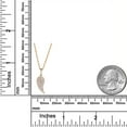 thumbnail image 2 of AVORA 10K Yellow Gold Simulated Diamond CZ Angel Wing Pendant Necklace with 18" Chain, 2 of 5