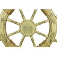 thumbnail image 4 of Nagina International Antique Vintage Brown Nautical Pirate's Premium Handcrafted Wooden Ship Wheel With Accentual Ropes | Maritime Exclusive Wall Decor Gift (12 Inches), 4 of 6