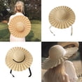 thumbnail image 6 of Ysmooiuy Straw Hat with Ribbon Pattern for Sun for Outdoor Beach Sunhat, 6 of 9