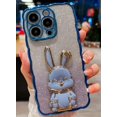 thumbnail image 1 of GFDYREE Wahhle Designed for iPhone 11 Pro Max Glitter Case, Luxury Plating Cute Bling Rabbit Kickstand Phone Cover for Women Girls with Camera Protector, 1 of 7