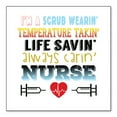 thumbnail image 1 of DistinctInk Custom Bumper Sticker - 6" x 6" Decorative Decal - White Background - Scrub Wearing Temp Taking Life Saving Nurse, 1 of 2
