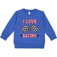 thumbnail image 2 of Inktastic I Love Racing Rally Flags Girls Toddler Sweatshirt, 2 of 4