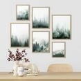 thumbnail image 2 of PixonSign Framed Canvas Print Wall Art Set - Misty Pine Tree Forest Mountain Landscape Posters - Gallery Set of 9 Nature Wilderness Plants Photography Art Wall Décor for Living Room - Natural, 2 of 5