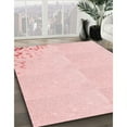 thumbnail image 3 of Ahgly Company Machine Washable Indoor Square Transitional Light Coral Pink Area Rugs, 5' Square, 3 of 7