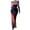 Blue, variant on TSADFHJI Black Skirt Women Midi Stylish Mesh Floral Print Ruched Bodycon Split Neck Dress for Women M Blue