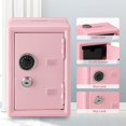 thumbnail image 3 of Caja de seguridad para dinero y efectivo, caja de seguridad de tamaño mini para joyas y objetos de valor, 4.6"x 4.2"x 6.9" rosa, 3 of 5