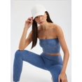 thumbnail image 2 of Acid Washed Strapless Ribbed Crop Top, 2 of 5