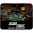 thumbnail image 6 of Star Trek The Next Generation Cat Characters Playing Cards Plush Throw Blanket, 6 of 6