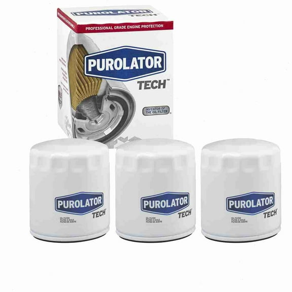 3 pc Purolator TECH TL12222 Engine Oil Filters for 04884899AC 04884899BC 04884900AB 04892339AA 04892339BA 12670058 16510-78J00 16510-78J01 19303974 19303975 27060 27060MP 37060 47060 4884900AB