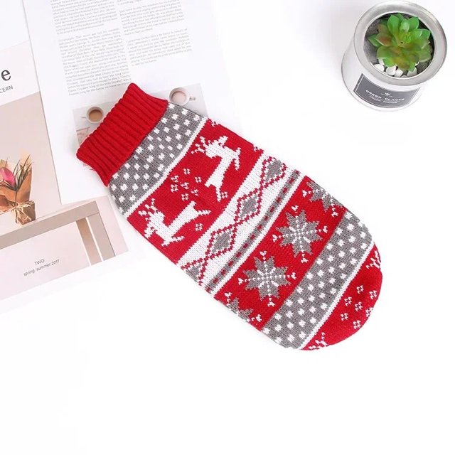 Dog Winter Clothes for Small Dogs Keep Warm Dog Clothes Pet Christmas Clothing Elk Print Dog Clothes Coral Velvet Four Colors