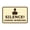 Ivory/Dark Brown, variant on Classic Framed Silence! Legend Working Sign (Brushed Silver) - Small