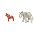thumbnail image 1 of Figura de escritorio,Estatua de caballo Dala tradicional sueca,artesanía,Figura creativa de caballo de Dalecarlian,Figura de elefante,Escultura rústica de elefante tallada a mano en madera, 1 of 8