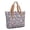Breast Cancer Ribbon Gray Pattern, variant on Breast Cancer Ribbon Heart White Pattern Large Tote Bag for Women, Polyester Roomy Carryall with Pockets and Zipper, Lightweight Gifts Ideas for Work School Gym