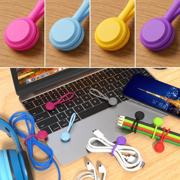 Unbranded Magnetic Wire & Cable Organizers, Multicolor, 10 Count