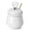 Silver, variant on Ceramic Honey Pot with Dipper and Round Crystal Lid, Honey Jar Container Dispenser for Home Kitchen, 12oz (Gold)