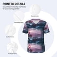 thumbnail image 3 of Uemuo lighthouse Waves Torrential Rain Print Mens Polo Shirts Baseball T-shirt Performance Short Sleeve Golf Shirt Moisture Wicking Athletic Casual Collared T-Shirt-3X-Large, 3 of 7