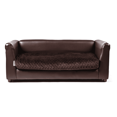 Keet Fluffly Deluxe Pet Bed Sofa Chocolate Large