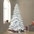 thumbnail image 2 of Vickerman 7.5' Flocked White Spruce Artificial Christmas Tree, Unlit, 2 of 6
