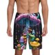 thumbnail image 1 of Balery Colorful Mushroom Pantalones cortos de pijama de punto de algodón para hombre con cinturilla y bolsillos-XX-Large, 1 of 6