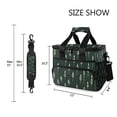 thumbnail image 3 of FORMRS Insulated Cooler Bag 24 Cans Capacity Soft Leakproof Lunch Box with Side Pockets, Dark Green Plants, 3 of 7