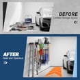 thumbnail image 6 of Heavy Duty Garage Wall Organizer 96 Inch - 20Pack Carries 720 lbs, Garage Tool Storage System, 6 Rails with 12 Adjustable Metal Hooks, Garden Yard Shed Rack for Rake Broom Mop Snowboard, 6 of 8