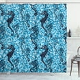 thumbnail image 1 of Ambesonne Sealife Shower Curtain, Ocean Mosaic Pattern, 69"Wx75"L, Navy Turquoise, 1 of 3