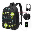 thumbnail image 2 of Invader Zim Laptop Backpack With Usb Charging Port 17 Inch Daypack Travel College School Computer Bag Bookbag, 2 of 9