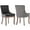 Black, Pattern, variant on Beige Thickened Fabric Dining Chairs Set of 2, Kitchen & Dining Room Chairs Set of 2, Upholstered Dining Chairs, Solid Wood Frame (Beige, 2 Pcs)