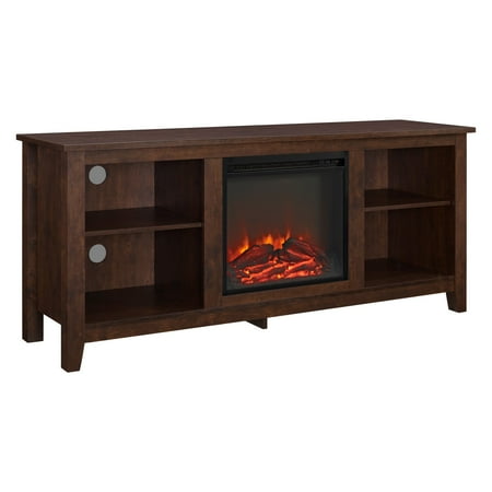 - Walker Edison 58-in. Wood Fireplace Media TV Stand Console