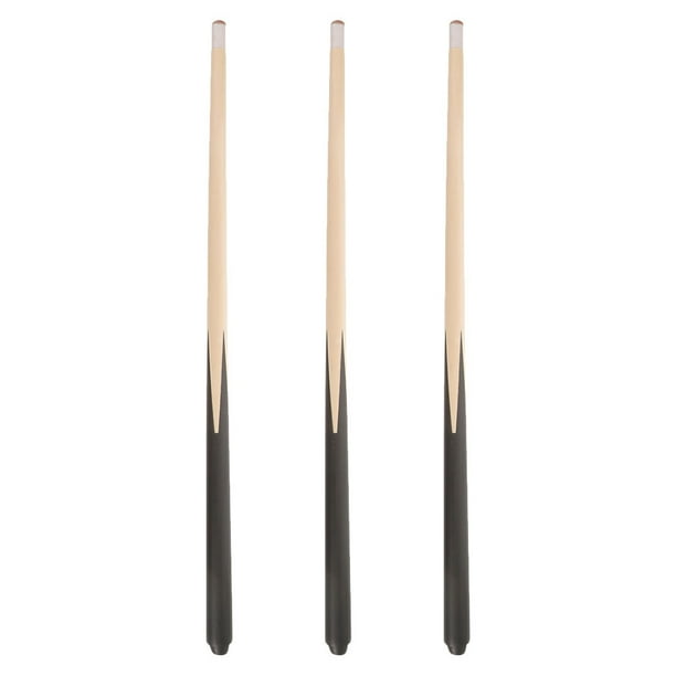 3 tacos de billar para niños de 48 cm, mini tacos de billar cortos de madera dura para niños y niñas.