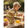 thumbnail image 5 of BemeyourBBs Toddler Baby Boy Firefighter 2 Piece Outfits Spring Fall Clothes Long Sleeve Turn Down Collar Contrast Color Zipper Up Jacket Coat Tops and Suspenders Pants Set, 5 of 7