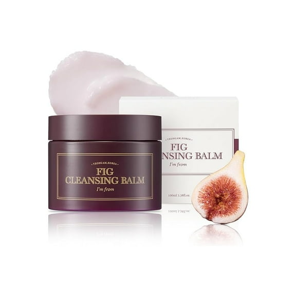 [I'm from] Fig Cleansing Balm 3.38 fl oz | Korean Makeup Remover, Vegan, Easy to rinse off, Fig Oil Water 7.8% with Peptide and Amino Acid, Makeup Meltaway