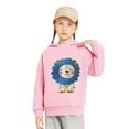 thumbnail image 5 of fnnxnal Little Girls 6T Pink Lion Graphic Hoodie - Polyester Durable Easy Care Pullover, Cute Kids Hooded Sweatshirt for School & Everyday Play (2-8 Years), 5 of 5