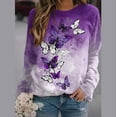 thumbnail image 1 of Puntoco moda mujer estampado manga larga cómoda transpirable cuello redondo camisa tops Puntoco Puntoco-1415, 1 of 9