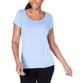 thumbnail image 1 of Ideology Women’s Mesh-Back T-Shirt Tops, Pleasant Periwinkle, X-Small, 1 of 1