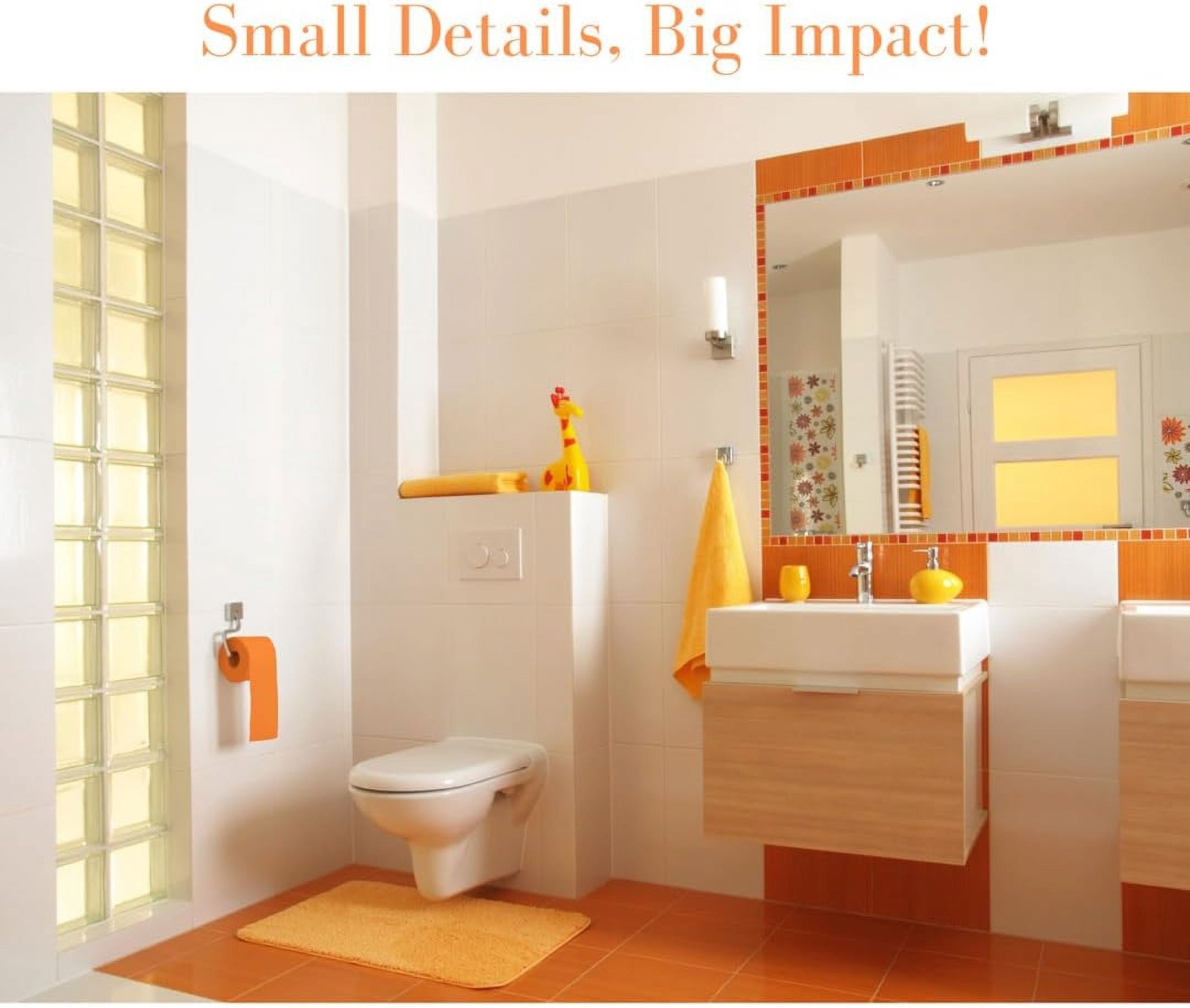 Orange Toilet Paper 3-Ply - Pack of 6 Rolls, 140 Sheets Each - Eco-Label Certified, Dermatologically Tested, Septic Safe, Sustainable & Soft