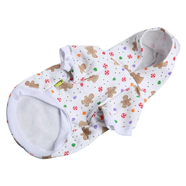 Sudadera Con Capucha Para Perro De Navidad, Chaqueta Cálida Con Estampado De Hombre De Jengibre Elástico De Algodón Y Poliéster Para El Hogar ANGGREK Otros