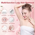 thumbnail image 2 of EXLEAF Epilator for Women,2 in 1 Hair Removal for Face,Rechargeable Hair Remover Device Smooth Glide Epilator for Bikini,Face,Arm,Legs,Armpits(Pink), 2 of 7