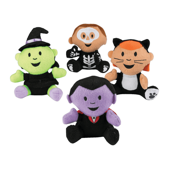 Fun Express Plush Orange Halloween Party Favors, 12 Count
