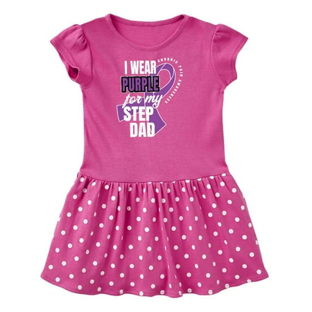 

Inktastic Chronic Pain I Wear Purple For My Step Dad Gift Toddler Girl Dress