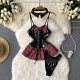 thumbnail image 4 of Women's Hollow Combination Bodysuit Slim Fit Erotic Mesh Lace Jumpsuit Bodysuit Sexy Fashion Pajamas, 4 of 9
