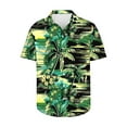 thumbnail image 4 of Chiccall Mens Hawaiian Summer Shirts Plus Size Tropical Beach Graphic Shirt Big Short Sleeve Printed Tops for Men, 4 of 5