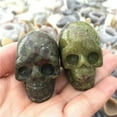 thumbnail image 5 of EOEMY Natural Skull Carved Quartz Crystal Healing Gemstone Specimen Head Decor Reiki-Dragon Blood Stone, 5 of 5