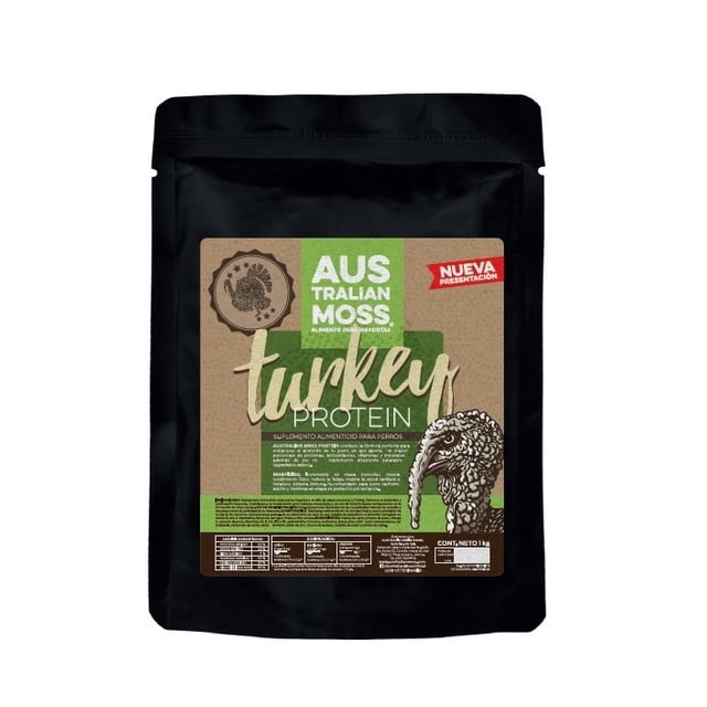 Proteína De Salmón Para Perros Australian Moss Pavo 1 kg