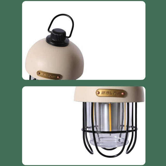 Xingzhi Lampe Lanterne de Camping Style Rétro Lumière Suspendue pour Randonnée Noir